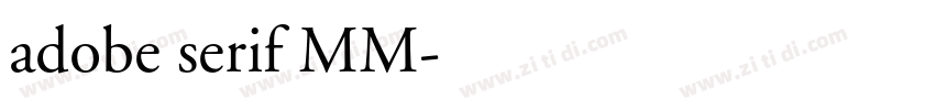 adobe serif MM字体转换